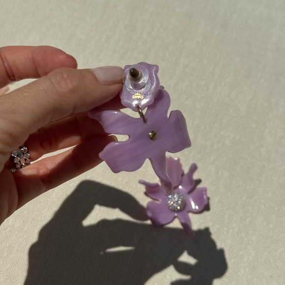 Lele Sadoughi Crystal Lily Earrings - Picture 2 of 3